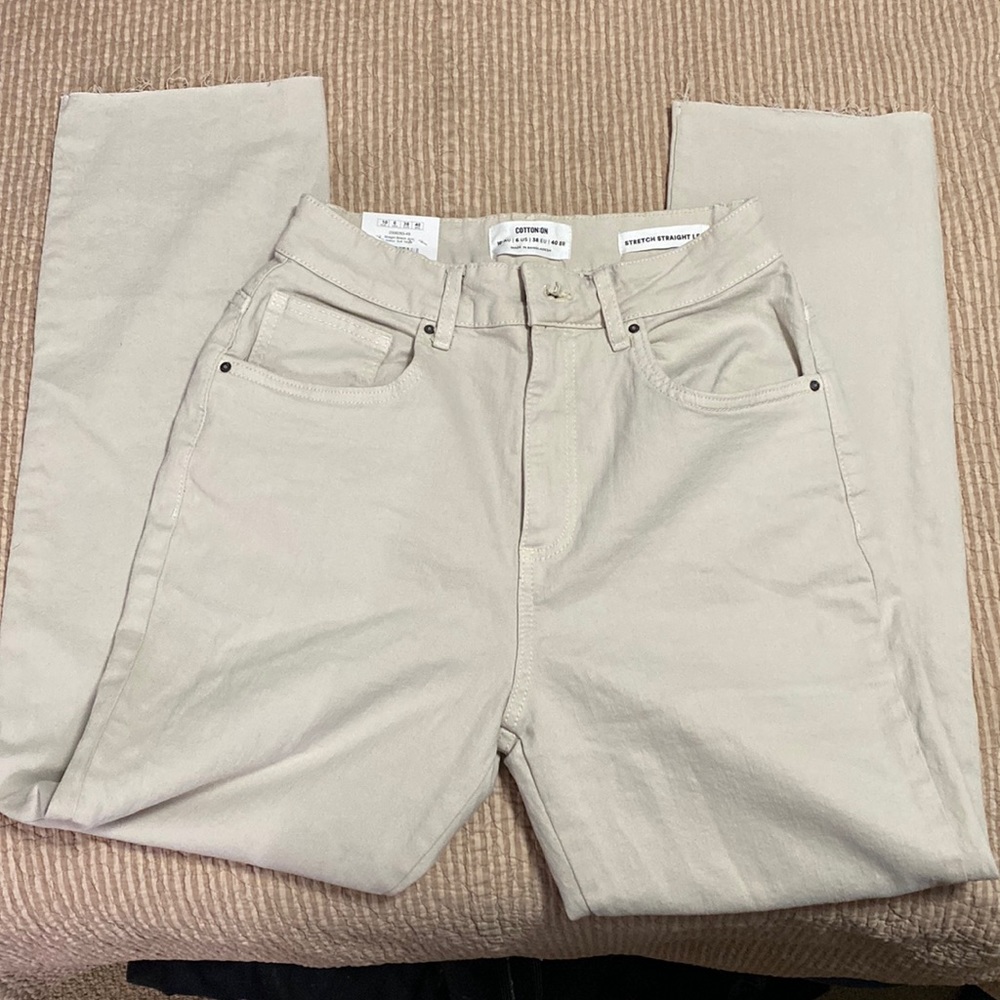 Cotton On Straight Stretch Leg Jean, sz 6